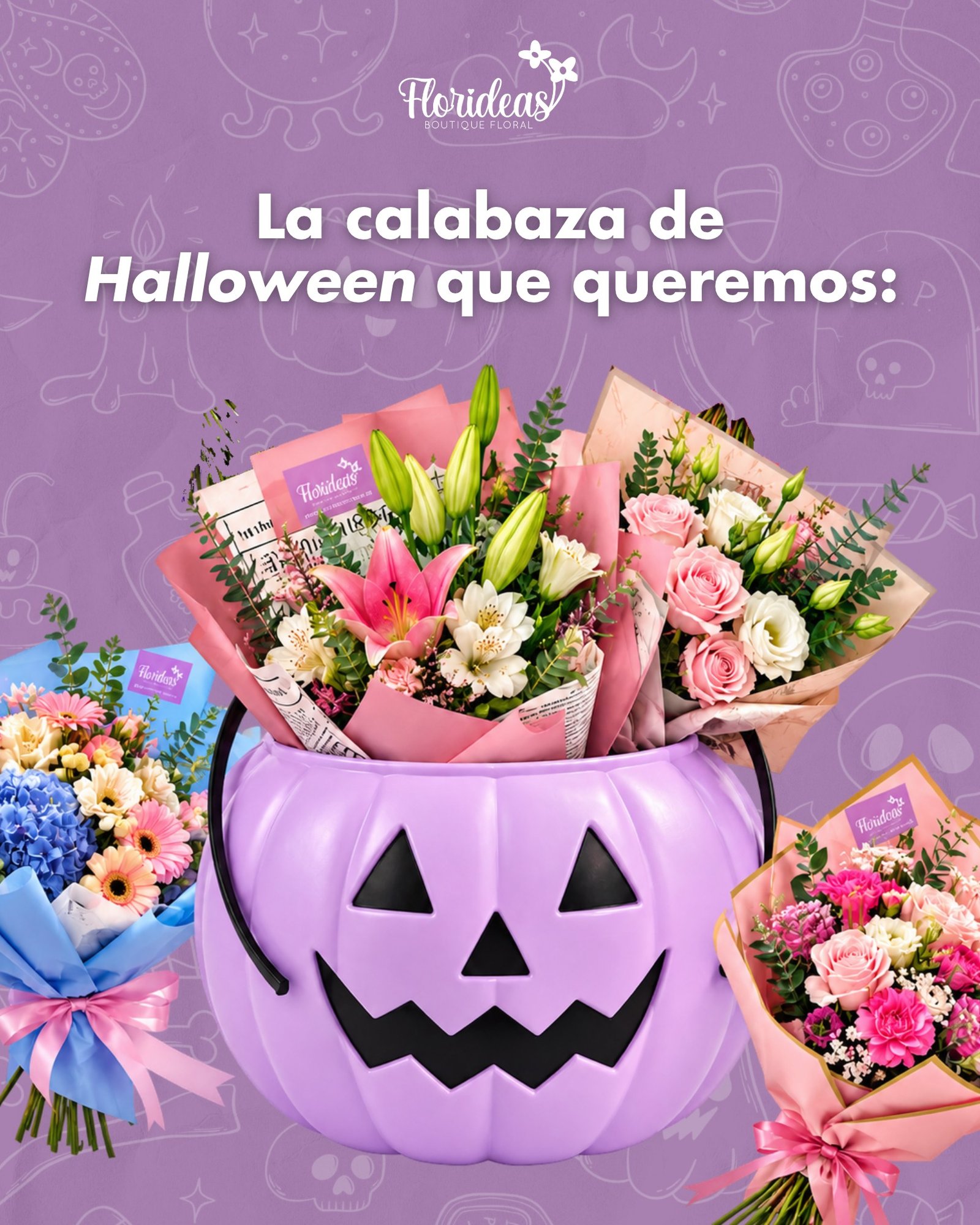 ¿Dulce o truco? Nosotras preferimos flores 🤭💜
Esta es la única calabaza que queremos recibir en octubre: llena de ramos bonitos y muchas flores ✨
Etiqueta a esa persona que debería regalarte una calabaza así 👀
En Florideas tenemos ramos y arreglos florales para sorprender en cualquier ocasión. ¡Haz tu pedido! 💌
📲 WhatsApp: 998 167 8206
📞 (998) 287 3704
📍 Entregas a domicilio en Cancún.
#Florideas #FloreríaCancún #FloresCancún #RamosDeFlores #FloresADomicilio #RegalaFlores #Halloween2026 #Octubre #cancun